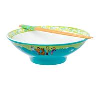 Silver Buffalo Scooby Doo Gang Flower Pattern 30oz Ceramic Ramen Bowl with Chopsticks