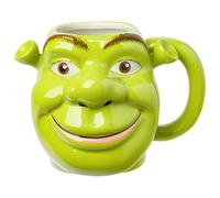 Silver Buffalo Shrek Face Grin 3D Sculpted Ceramic Mug, 20-Ounces