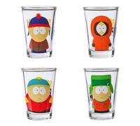 Silver Buffalo South Park Featuring Stan, Kenny, Cartman, and Kyle 4 Pack Mini Glasses, 1.5 Ounces