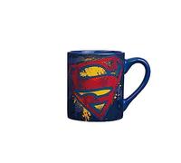 Silver Buffalo SP110232 DC Comics Superman Splatter Paint Logo Ceramic Mug, 14-Ounces