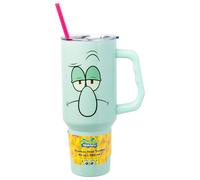 Silver Buffalo Sponge Bob Squidward Big Face 40oz Stainless Steel Tumbler w Handle