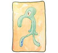 Silver Buffalo Spongebob Squarepants Squidward Artwork 45" x 60" Fleece Throw, Soft and Cozy Blanket, 180 GSM