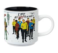 Silver Buffalo Star Trek Aliens, Villains, and Crew Stackable Ceramic Mug | Holds 13 Ounces
