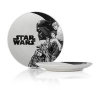 Silver Buffalo Star Wars Black and White Multi Collage 8" Coupe Ceramic Plate