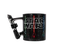 Silver Buffalo Star Wars Logo with Lightsaber 20oz Shaped Handle Ceramic Mug