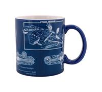 Silver Buffalo Star Wars Millenium Falcon Blueprints 20oz Ceramic Mug