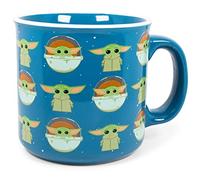 Silver Buffalo Star Wars The Mandalorian Repeat Poses Ceramic Camper-Style Coffee Mug, 20-Ounces