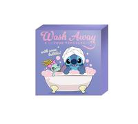 Silver Buffalo Stitch Bath Time Glitter 6" x 6" x 1.5" Box Wall Sign
