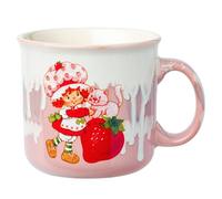 Silver Buffalo Strawberry Shortcake Drip Effect, Ceramic Camper Mug, 20oz