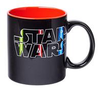 Silver Buffalo SW128834V Star Wars Light Sabers Logo Heat Reveal Ceramic Mug, Black