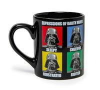 Silver Buffalo SW7732 Star Wars Darth Vader Ceramic Coffee Mug for Cappuccino, Latte or Hot Tea, Black