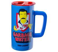 Silver Buffalo Ted Lasso Garbage Water Double Wall Stainless Steel Coffee Mug with Handle, 15 Ounces