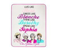 Silver Buffalo The Golden Girls Live Like Micro Plush Throw Blanket | 45 x 60 Inches