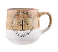 Silver Buffalo The Lord of The Rings Elven Text Tapered Ceramic Pottery Mug | Holds 18 Ounces