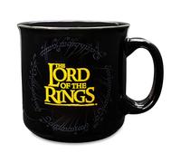 Silver Buffalo The Lord of The Rings Gondor Black Ceramic Camper Mug | Holds 20 Ounces