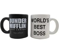 Silver Buffalo The Office World's Best Boss and Assitant to the Regional Manager Ceramic Salt and Pepper Shakers, White/Black, Standard (OFC548K2)