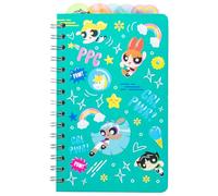 Silver Buffalo The Powerpuff Girls Girl Power Spiral Tabbed Notebook Featuring Blossom, Bubbles, Buttercup, Donny, and Bliss, 8" x 5"