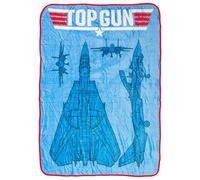 Silver Buffalo Top Gun Flannel Raschel Throw Featuring Maverick’s Plane, 45" x 60"