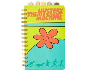 Silver Buffalo Warner Bros Scooby Doo Spiral Notebook With Character Tabs Featuring Scooby Doo, Shaggy, Daphne, Velma, and Fred, 8” x 5”