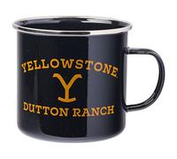 Silver Buffalo Yellowstone Dutton Ranch Enamel Camper Mug, 21 Ounces