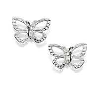 Silver Butterfly Andralok Earrings - 10mm - F9921