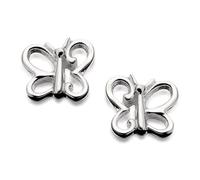 Silver Butterfly Stud Earrings - 7mm - F0261
