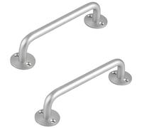 Silver Cabinet Handles 96mm, 2 Pack Furniture Handle Solid Aluminum Alloy