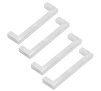 Silver Cabinet Handles, Stainless Steel Cabinet Pulls Closet Door Pulls 4Set Cupboard Pulls Drawer Pulls for Furniture Doors Desk Drawers (12 * 12 * 96)