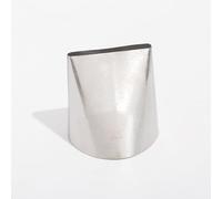 Silver Cake Icer Tips - Large Decorating Icing Tips, Crumb Coat Piping Tips, Icing and Piping Tips Decorating Tools (#201)