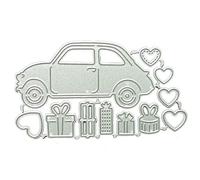 Silver Car Model Stencil Cutting Stencils, Metal Cutting Stencils, Cutting Dies for Scrapbooking, Photo Paper, Cards, Craft Embossing, DIY Production, Birthday Gift Scrapbooking Cutting Dies