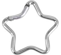 Silver Carabiner Clip Star Shaped, Climbing Buckle Aluminum Alloy Heavy Duty Keyring Hook for Camping Fishing Hiking Traveling Spring Loaded Carabiner Accessory and Keychain Carabiners Accessories