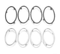 Silver Carbon Fibre Style AC Vent Trim Sticker for Ford Focus MK2 2005-2013, Easy Install Interior Decoration Cover, ABS Material, 4PCS(silver)