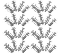 Silver Carbon Steel Jack Nuts and Screws for License Plate Fixing | Rust Resistant Petal Nuts, Easy Installation, Sturdy Fastening Hardware for Motorcycles, Metal Surfaces, DIY Projects