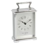 Silver Colour Design Roman Numerals Carriage Clock
