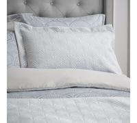 (Silver) Catherine Lansfield Art Deco Pearl Shell Textured Oxford Pillow Sham