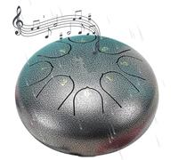 Silver Chakra Drum - Weather-Resistant Outdoor 6" Rain Drum with 8 Notes