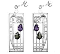 Silver Charles Rennie Mackintosh earrings Lover 311