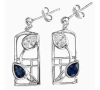 Silver Charles Rennie Mackintosh earrings Saltire 605