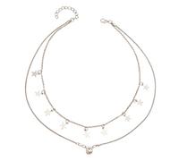 Silver Choker Choker Simple and Necklaces Star Girls Charm Star for Women Minimalist Dainty Necklace Tiny- Necklaces & Pendants Picture Inside Necklace (1B-Silver, One Size)