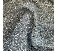 Silver Christmas Carnival Tinsel Fabric Costume Shimmer Craft Fabric Material