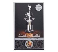 Silver Christmas Chimes - Original Swedish Angel Chimes Xmas Decoration with 4 Candles