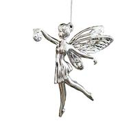 Silver Christmas Ornament | Glossy Silver Christmas Tree Ornaments - Elk Fairy Snowflake Decorative Electroplating Pendants for Children Boys Girls New Year