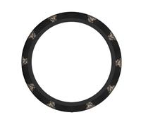 Silver Christmas Tree Printed Steering Wheel Cover Elastic Stretch Car Wheel Wrap Breathable Non-Slip Steering Wheel Protector for Car Truck SUV