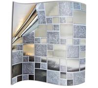 Silver Chrome Kitchen Bathroom Tile Stickers for Kitchen Bathroom Splashback Tiles 2D Printed Kitchen TILE STYLE DECALS Peel and Stick Tile Transfers (6x6-1 Sample Sticker)