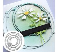 Silver Circle Cutting Machine Cutting Stencil, Scrapbooking Embossing Stencils for Scrapbooking, Photo Paper, Cards, Craft Embossing, DIY Production, Birthday Gift Scrapbooking Cutting Dies