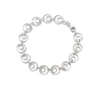 Silver Circles In Circles Bracelet - 7.5in - F1449