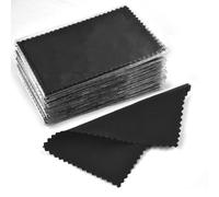 Silver Cleaning Cloths 10pcs Silver Polishing Cloth Cleaning Soft Clean Wipe Wiping for Gold Jewelry Tools(Black 8x6cm)