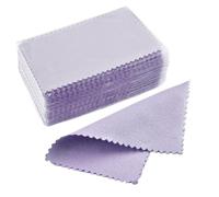 Silver Cleaning Cloths 50Pcs Silver Polishing Cloth Cleaning Soft Clean Wipe Wiping for Gold Jewelry Tool(10x6cm Purple)
