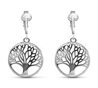 Silver Clip On Earrings For Women, They Look Pierced, Don't Pinch & Won't Fall Off, Hypoallergenic & Lightweight, Silver, silver