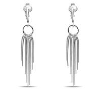 Silver Clip On Earrings For Women, They Look Pierced, Don't Pinch & Won't Fall Off, Hypoallergenic & Lightweight, Metal Silver, silver